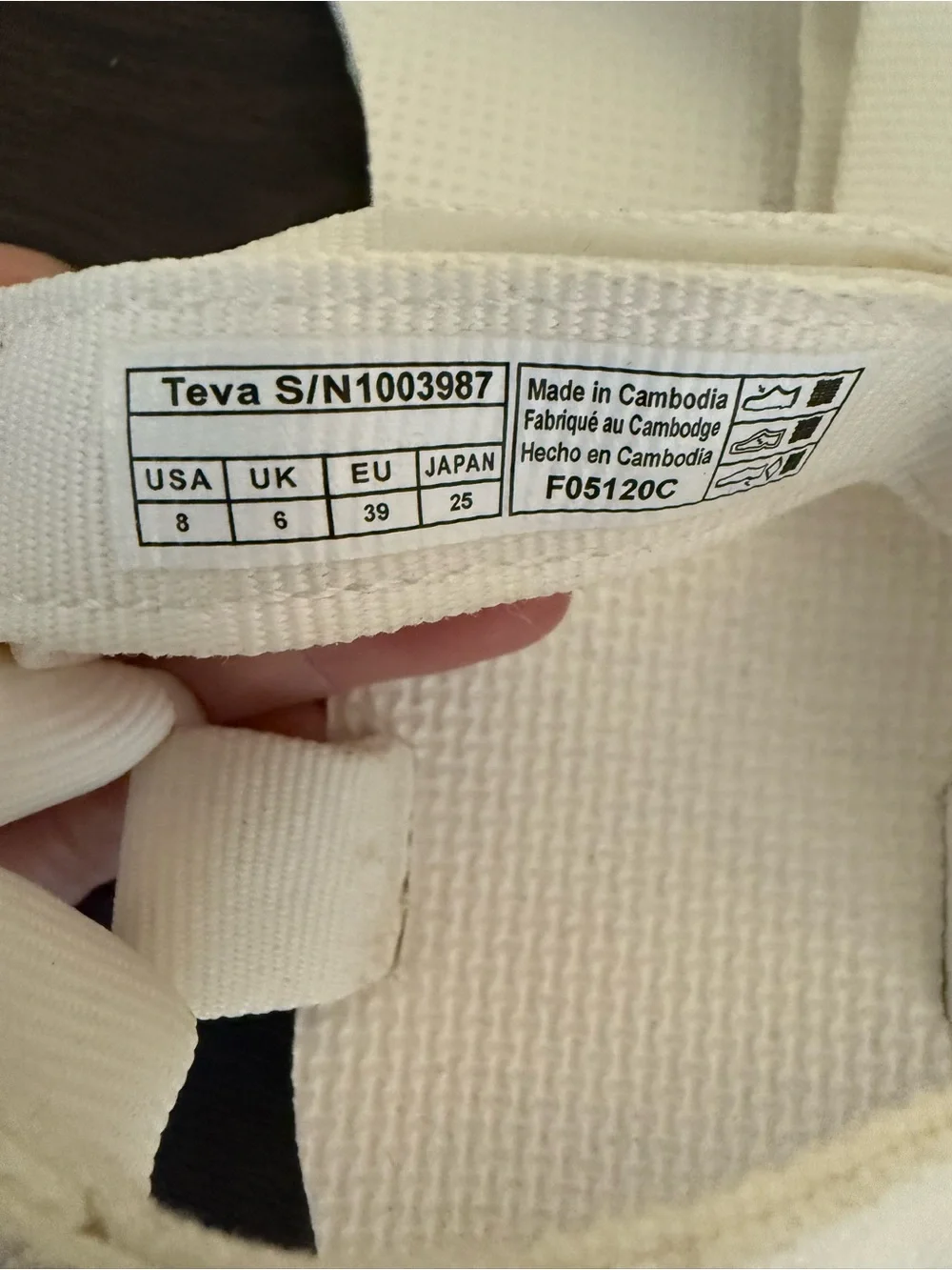 Teva Original Universal White Sandal Women’s Size 8